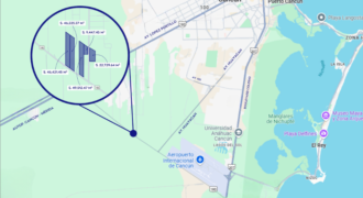 Terreno en venta carretera Mérida – Cancún cerca del Aeropuerto de Cancún 9,447.45 metros