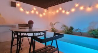 CASA EN RENTA AMUEBLADA-RECÁMARA PLANTA BAJA-ARBOLADA-CANCUN